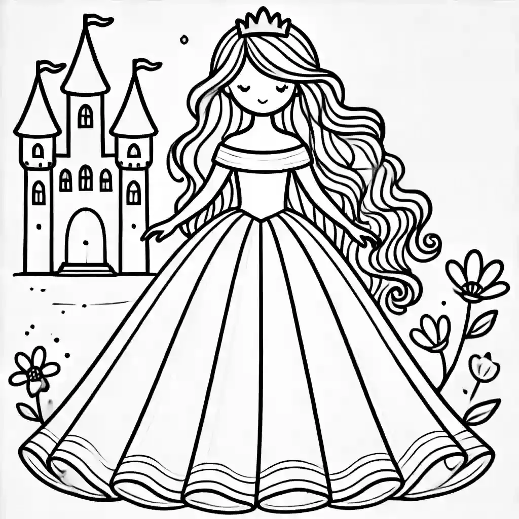 desenho-para-colorir-princesa