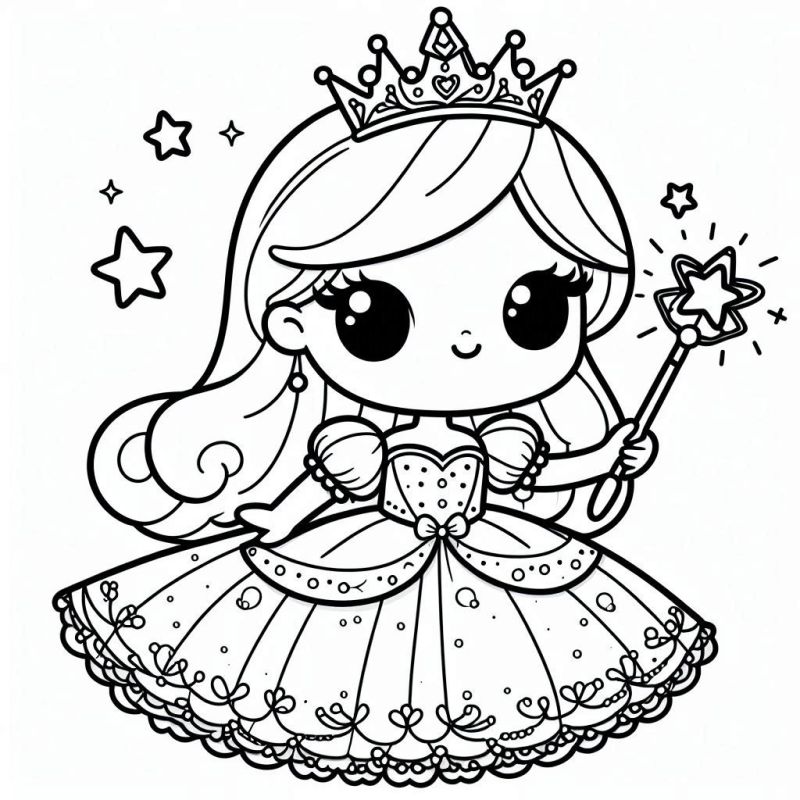 desenho-para-colorir-princesa