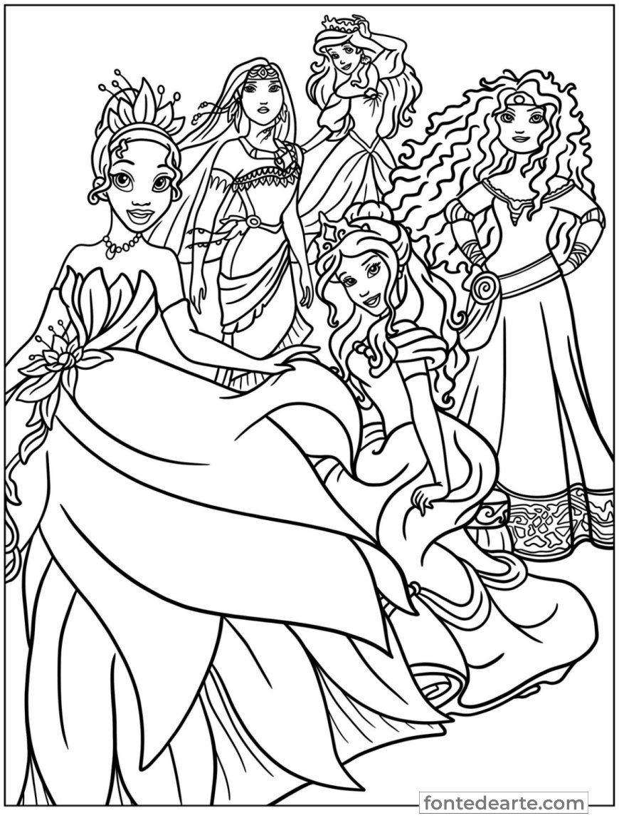 desenho-para-colorir-princesa