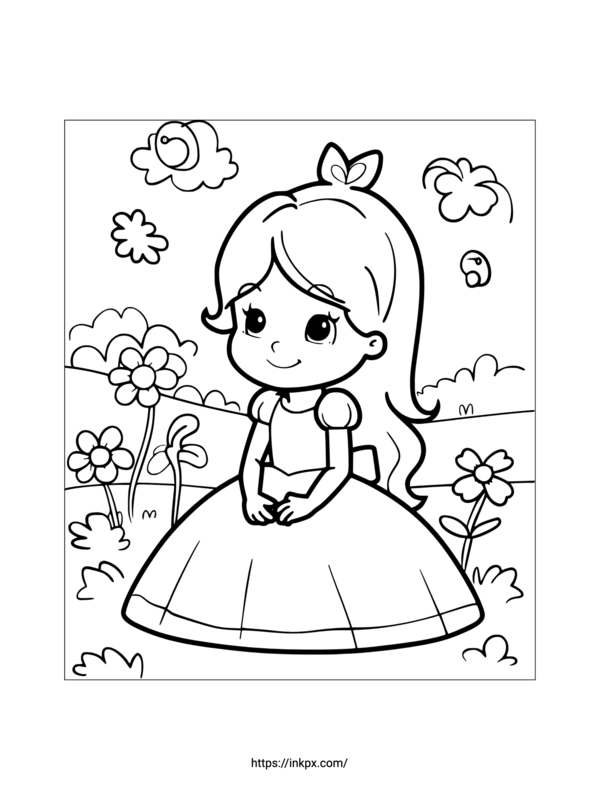 desenho-para-colorir-princesa