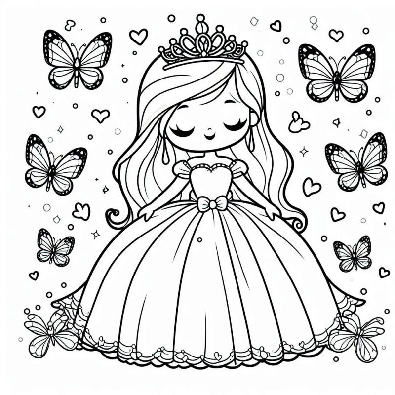 desenho-para-colorir-princesa