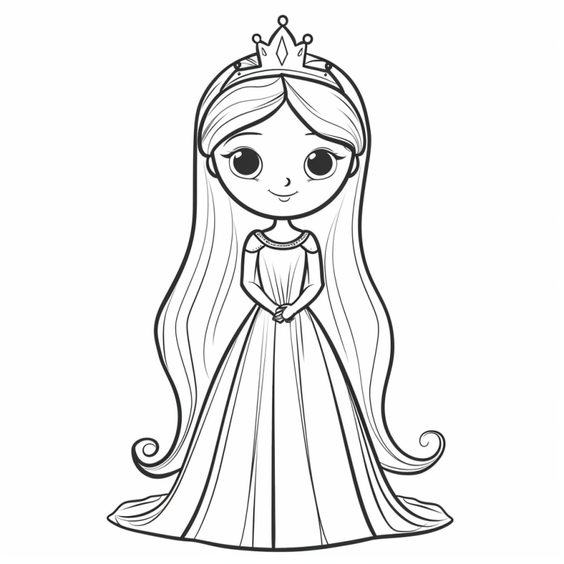 desenho-para-colorir-princesa