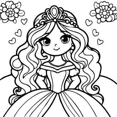 desenho-para-colorir-princesa