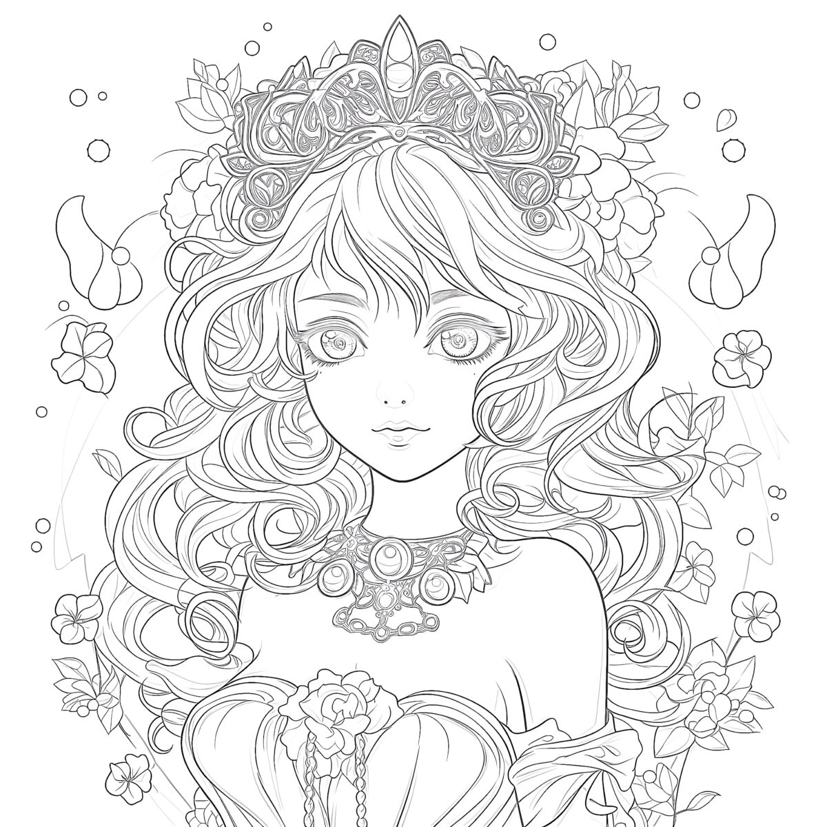 desenho-para-colorir-princesa