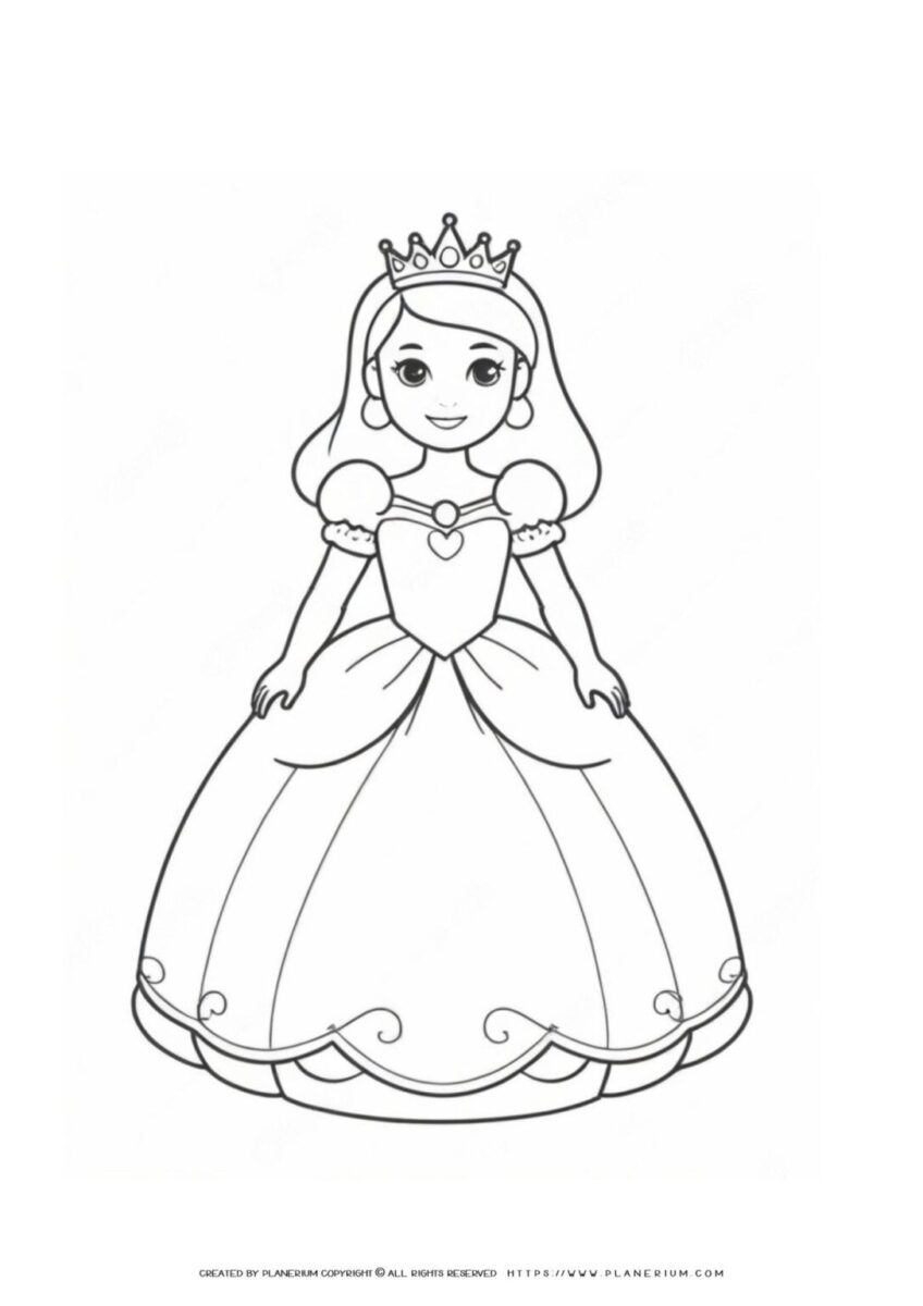 desenho-para-colorir-princesa