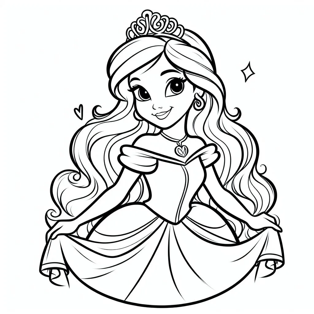 desenho-para-colorir-princesa