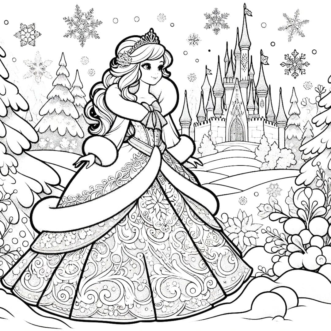 desenho-para-colorir-princesa