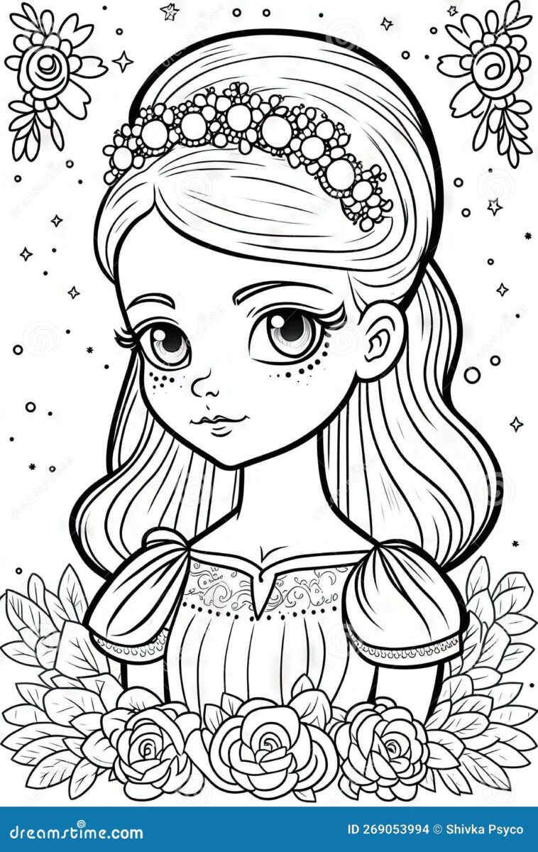 desenho-para-colorir-princesa