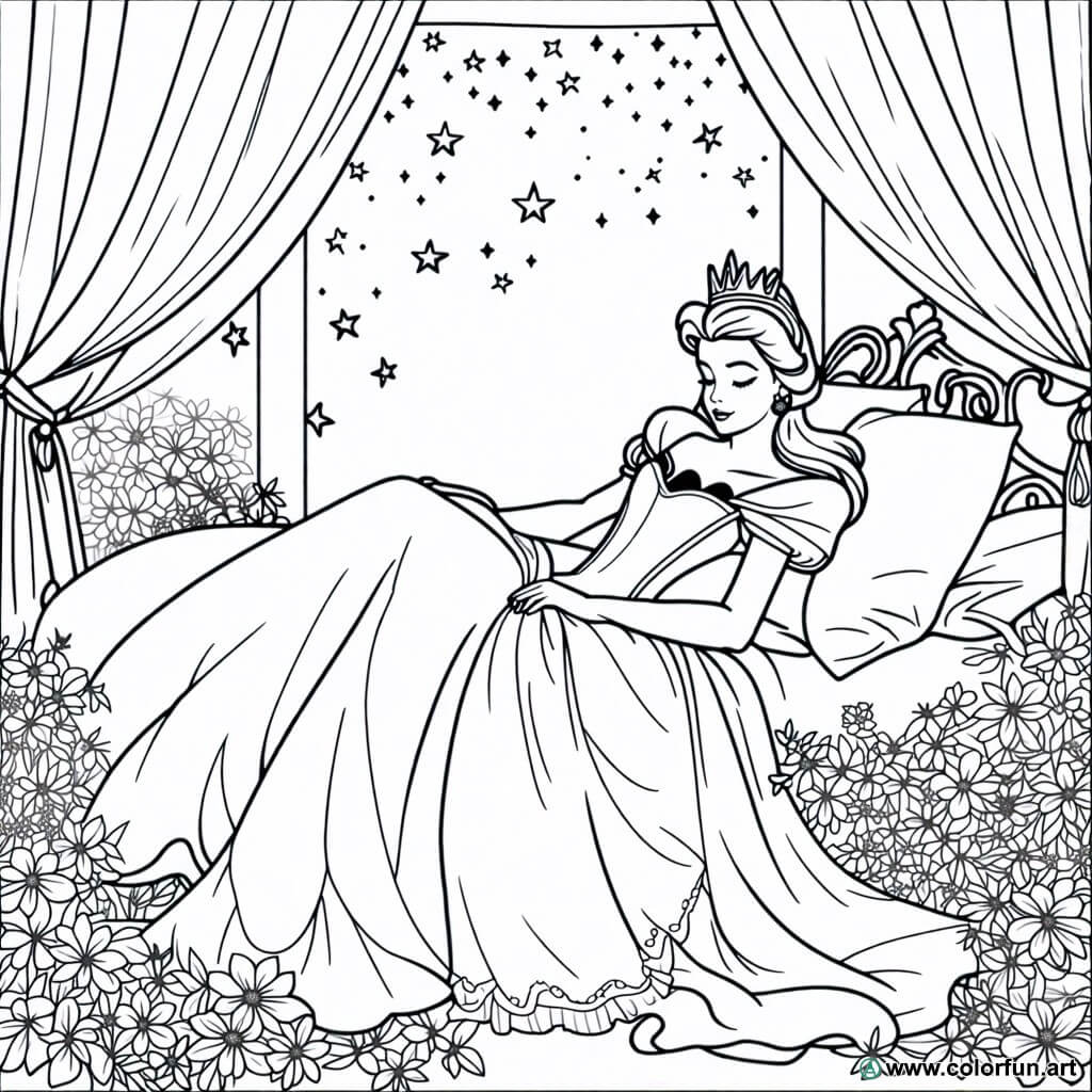 desenho-para-colorir-princesa