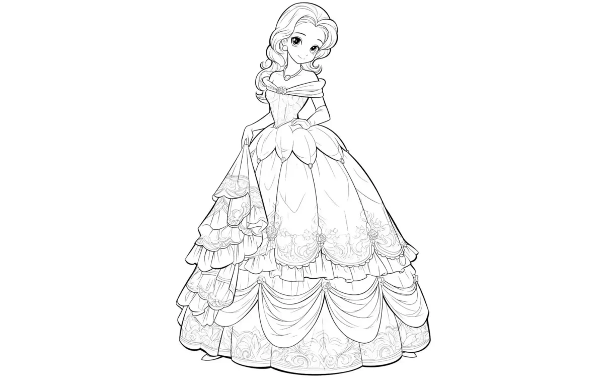 desenho-para-colorir-princesa