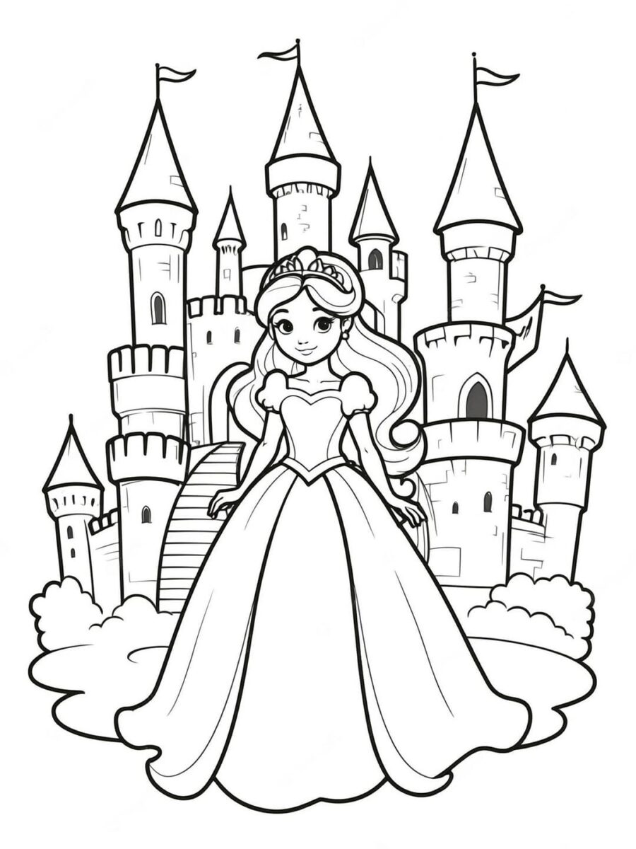 desenho-para-colorir-princesa