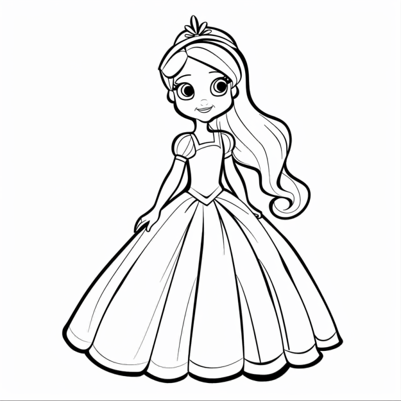 desenho-para-colorir-princesa