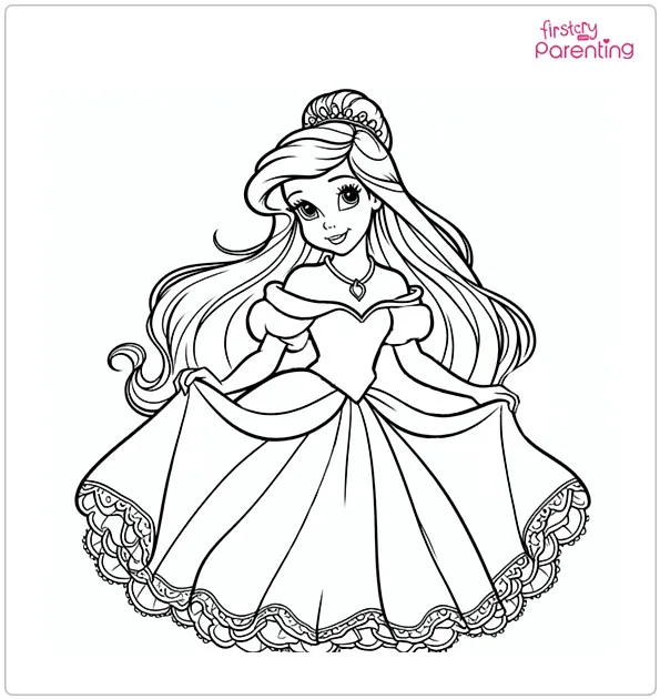 desenho-para-colorir-princesa