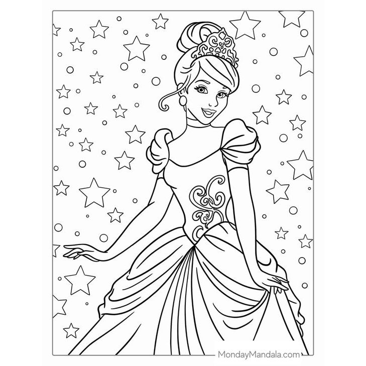 desenho-para-colorir-princesa