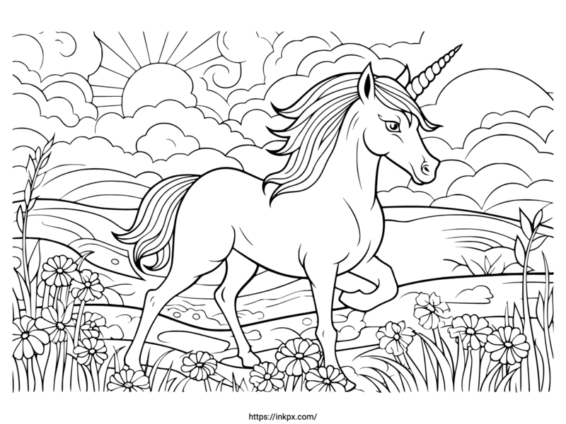 desenho-para-colorir-unicornio