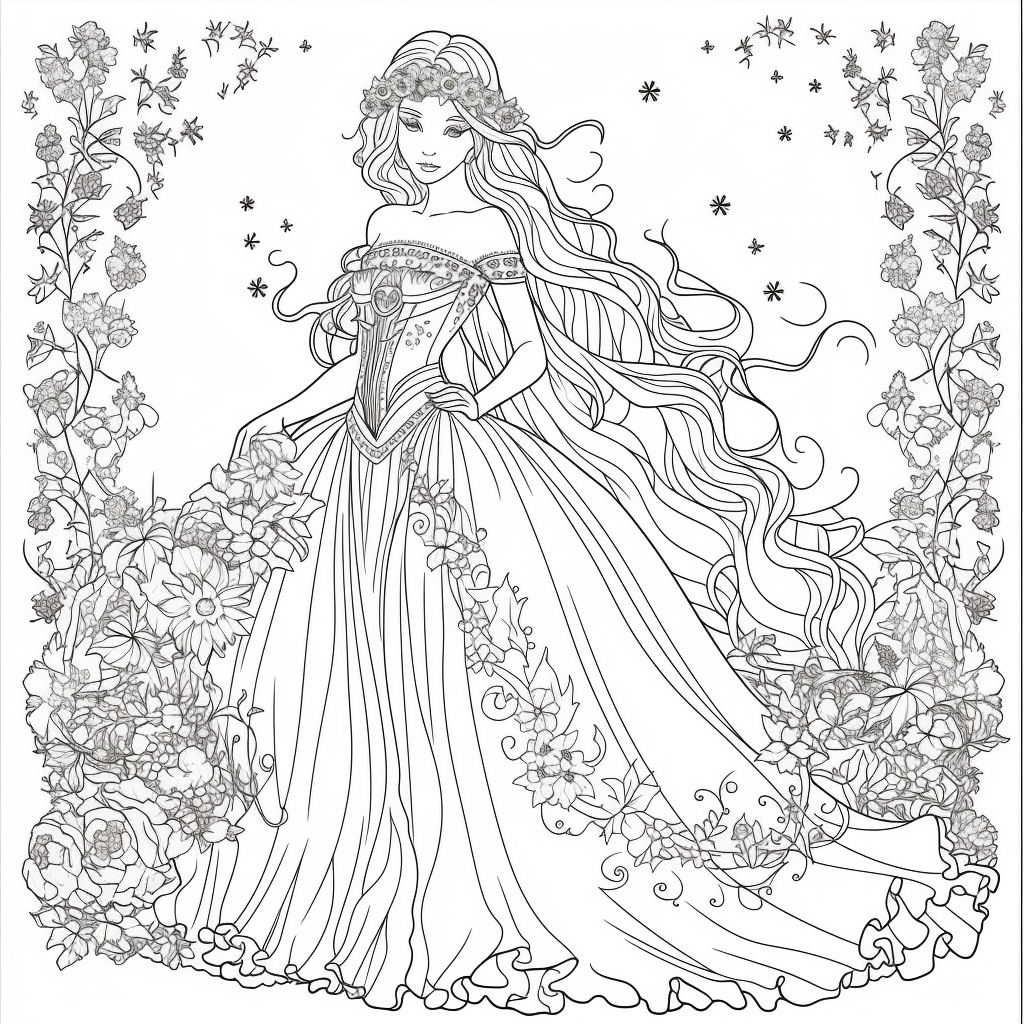 desenho-para-colorir-princesa