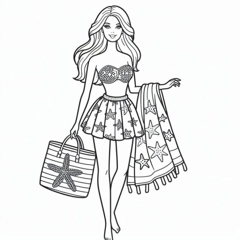 Barbie Desenho Para Colorir