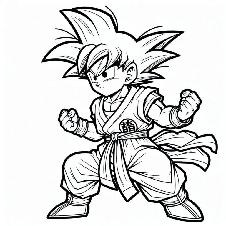 Goku Desenho Para Colorir