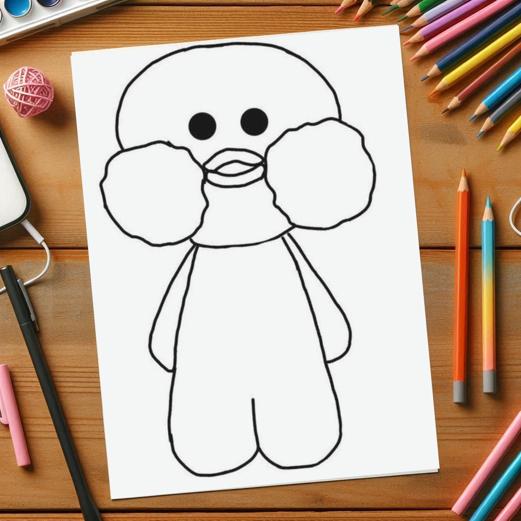 desenho-para-colorir-paper-duck