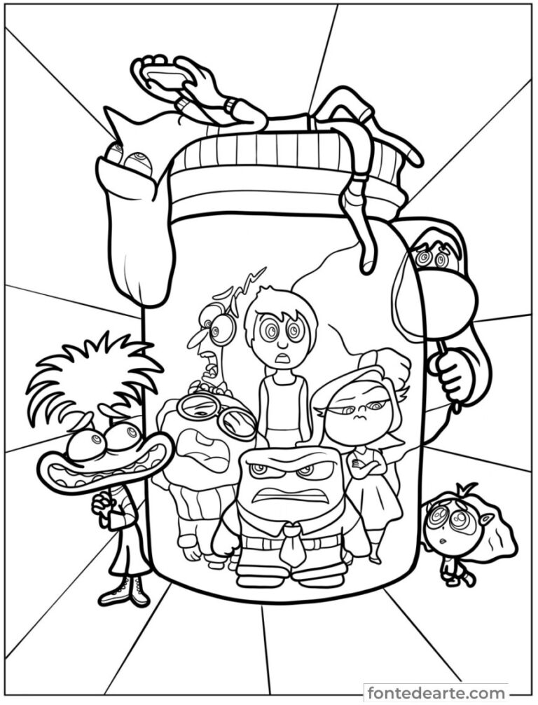 Desenho Para Colorir De Divertida Mente 2