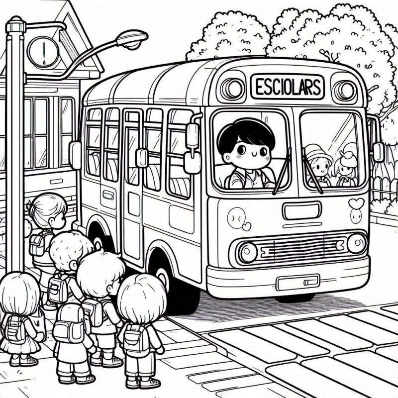 imagem de escola desenho para colorir