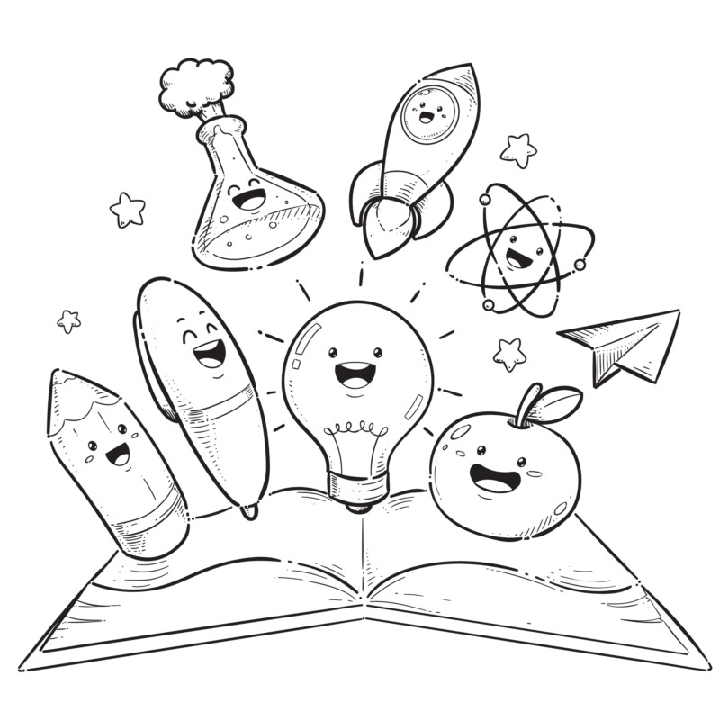 imagem de escola desenho para colorir