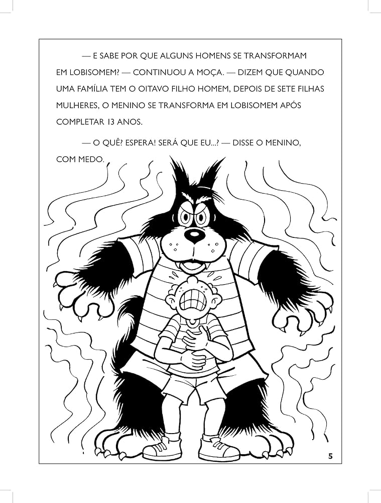 lobisomem desenho para colorir