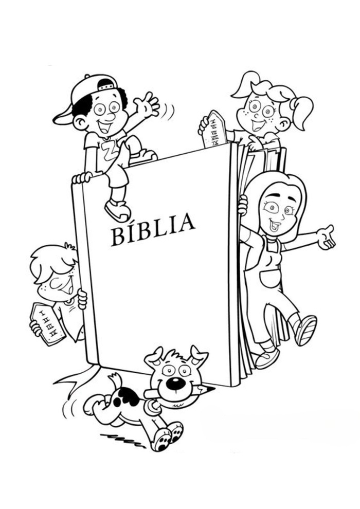 desenho para colorir livro