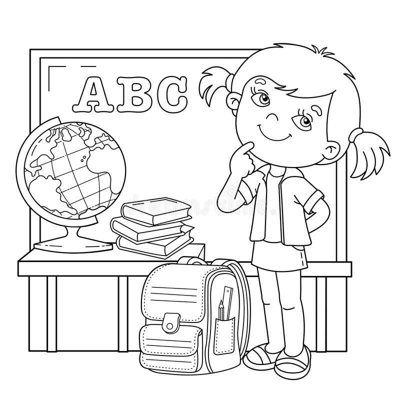 imagem de escola desenho para colorir