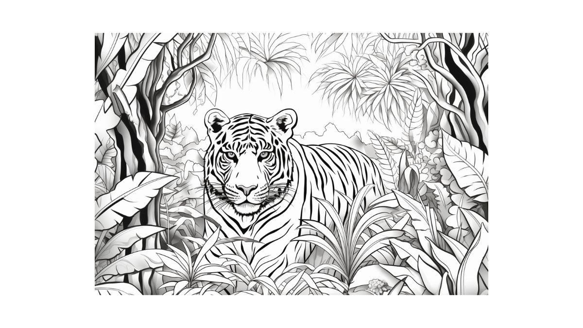 desenho para colorir animais da floresta