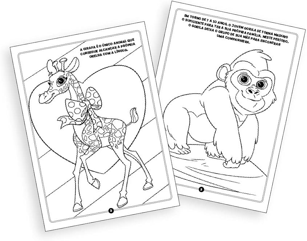 desenho para colorir animais da floresta