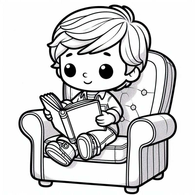 desenho para colorir livro