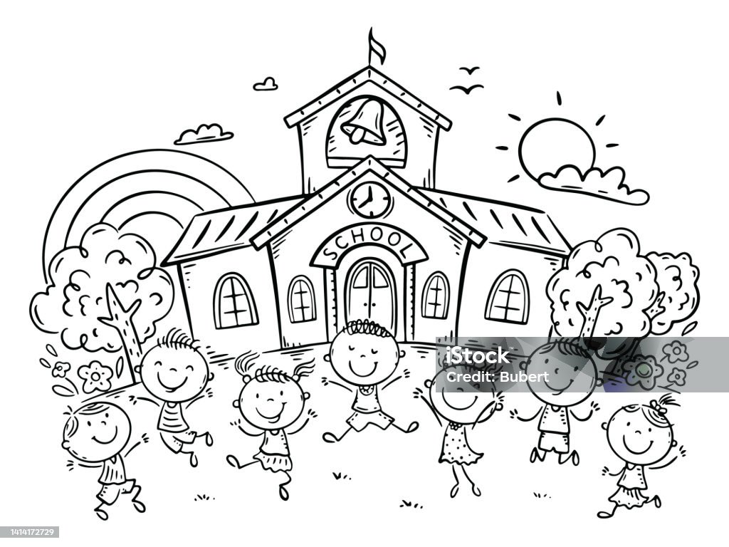 imagem de escola desenho para colorir