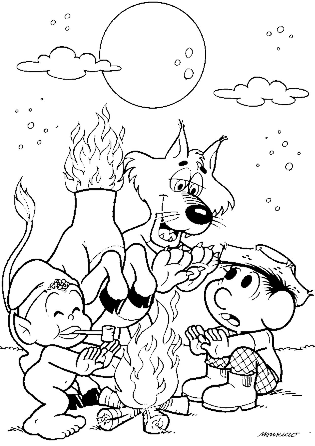 lobisomem desenho para colorir