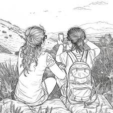 coloring page tumblr bff
