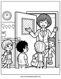 school image coloring page