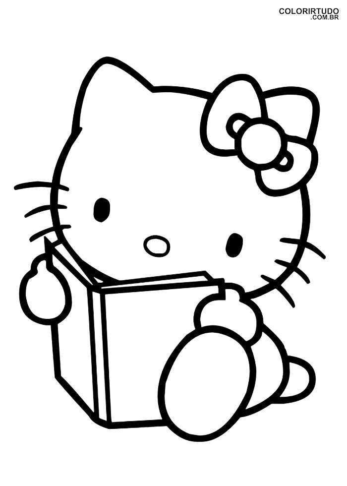 desenho para colorir livro