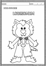 lobisomem desenho para colorir