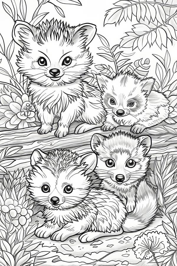 forest animals coloring page