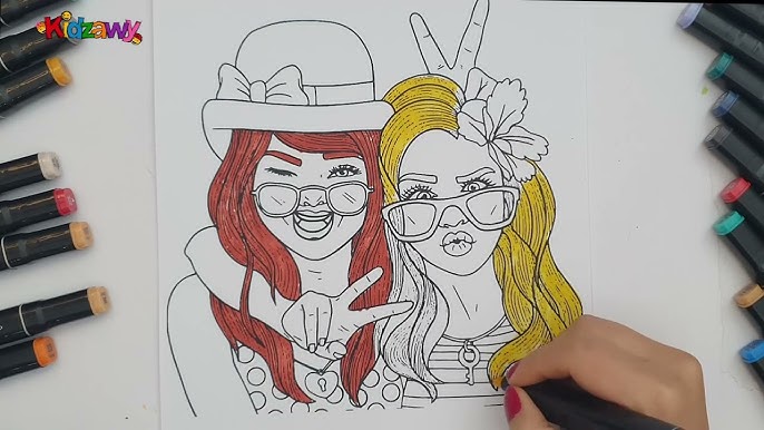 coloring page tumblr bff