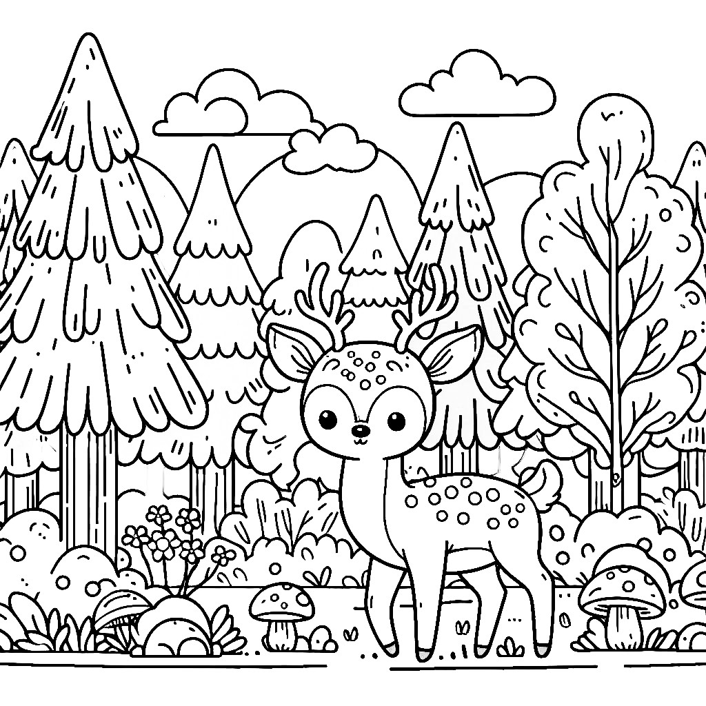 forest animals coloring page