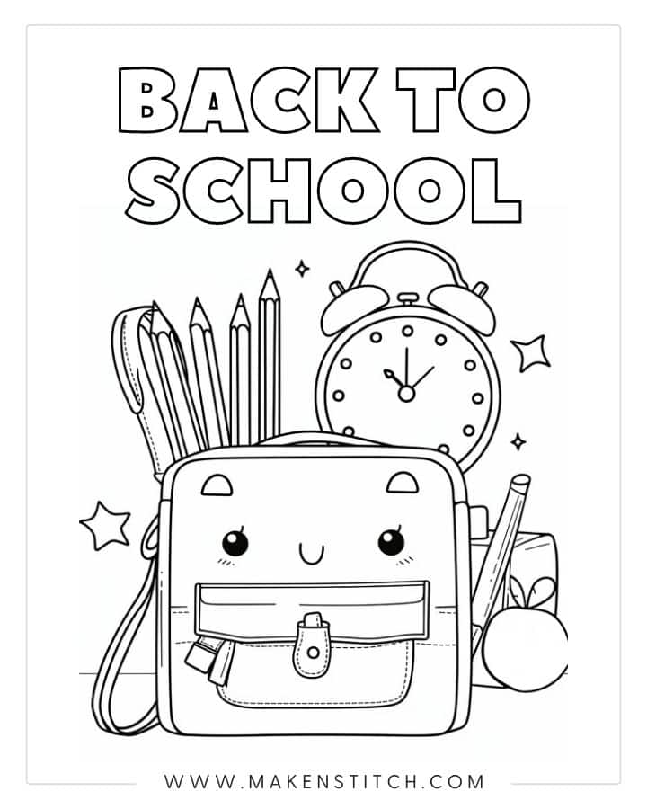 school image coloring page