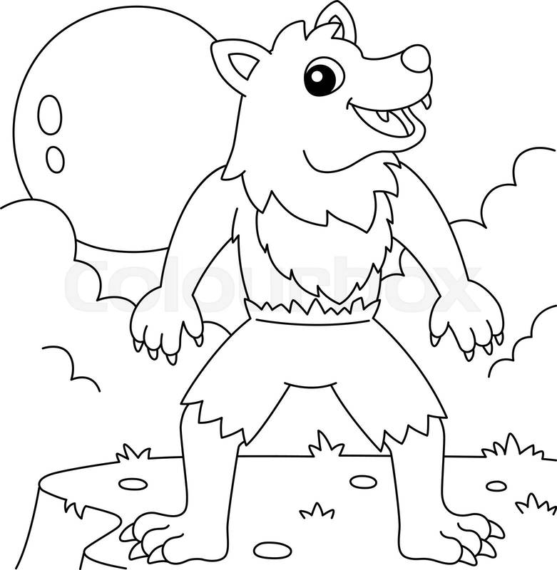 werewolf coloring page