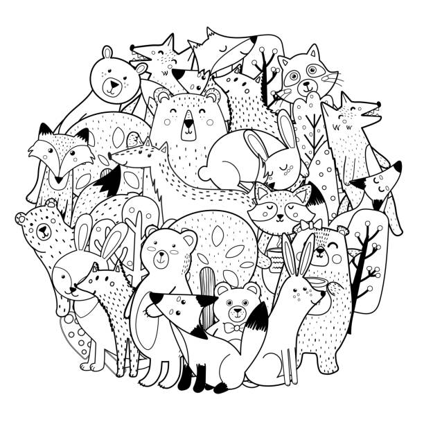 forest animals coloring page