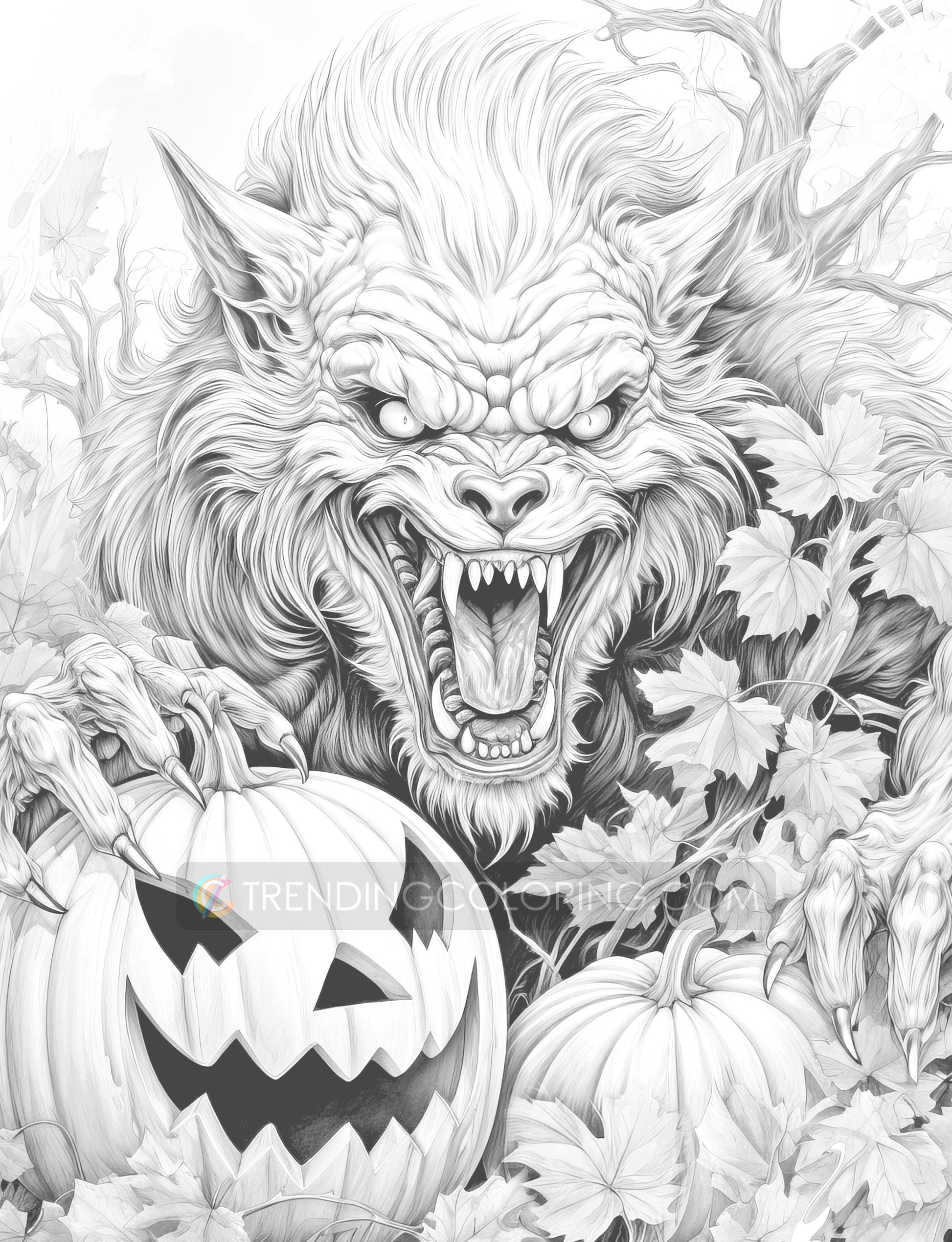 werewolf coloring page