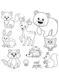 forest animals coloring page