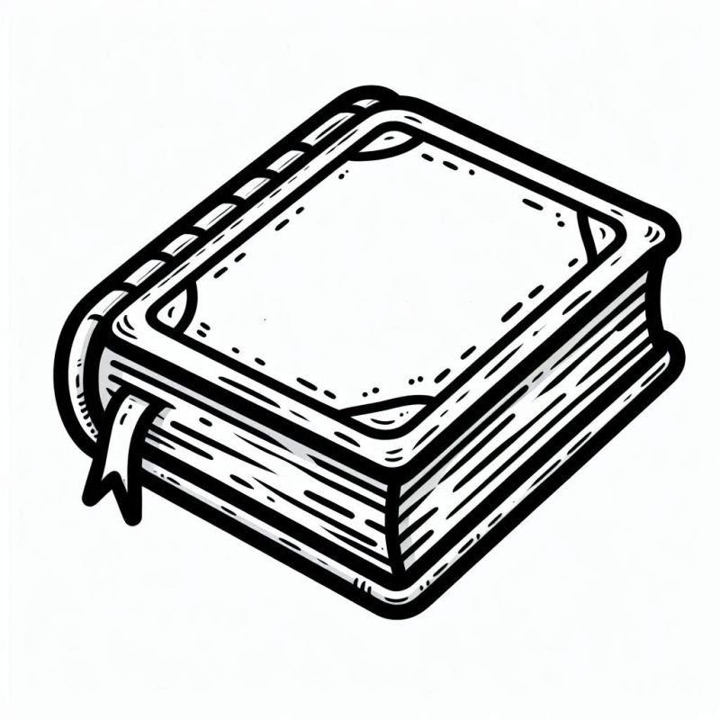 desenho para colorir livro