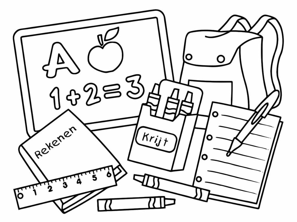 imagem de escola desenho para colorir