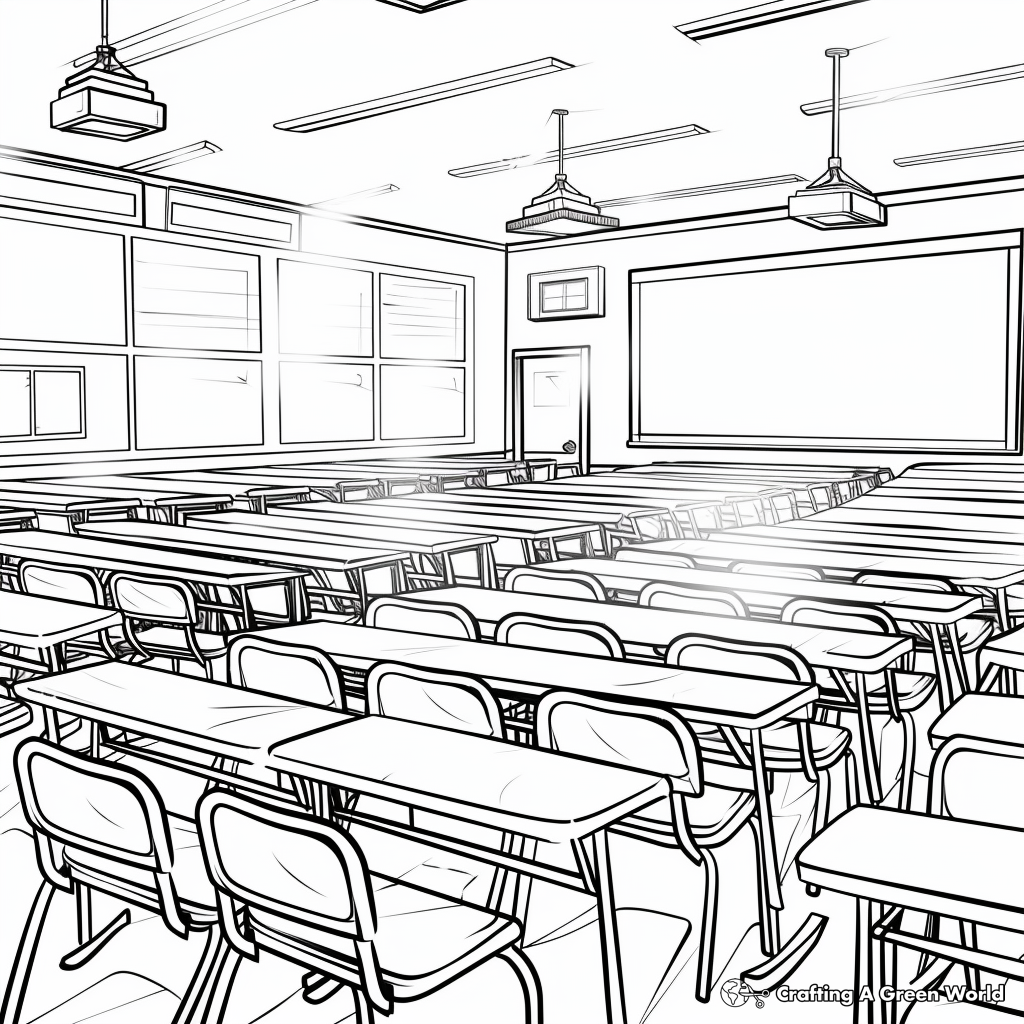 school image coloring page