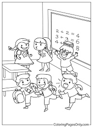 school image coloring page